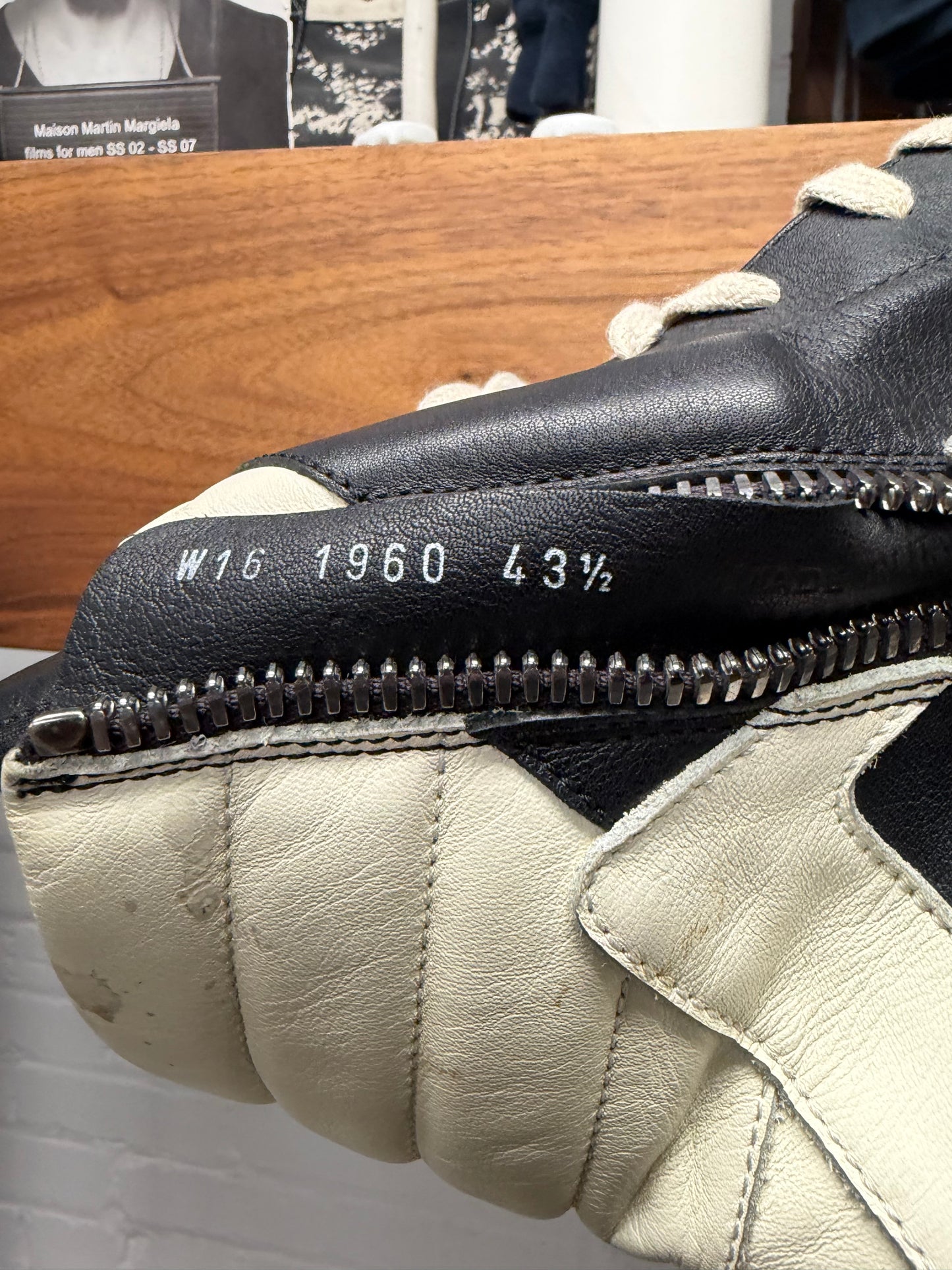 Rick Owens ‘Geobasket’ Black/Milk High Top Sneakers