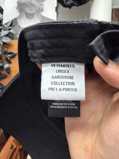 Vetements ‘Onlyfans’ Embroidered Logo Black/Blue Baseball Cap