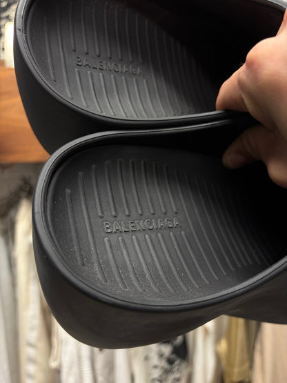 Balenciaga ‘Techoclog’ Black Platform Mules
