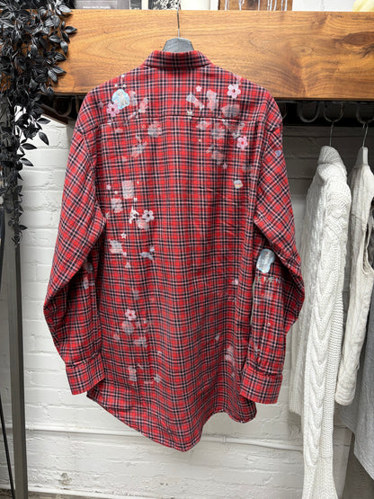 AW2019 Vetements ‘Sticker’ Oversized Plaid Flannel