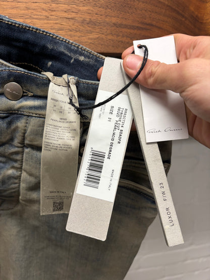 Rick Owens ‘Tyrone Cut’ Pearl/Acid Degrade Distressed Skinny Denim