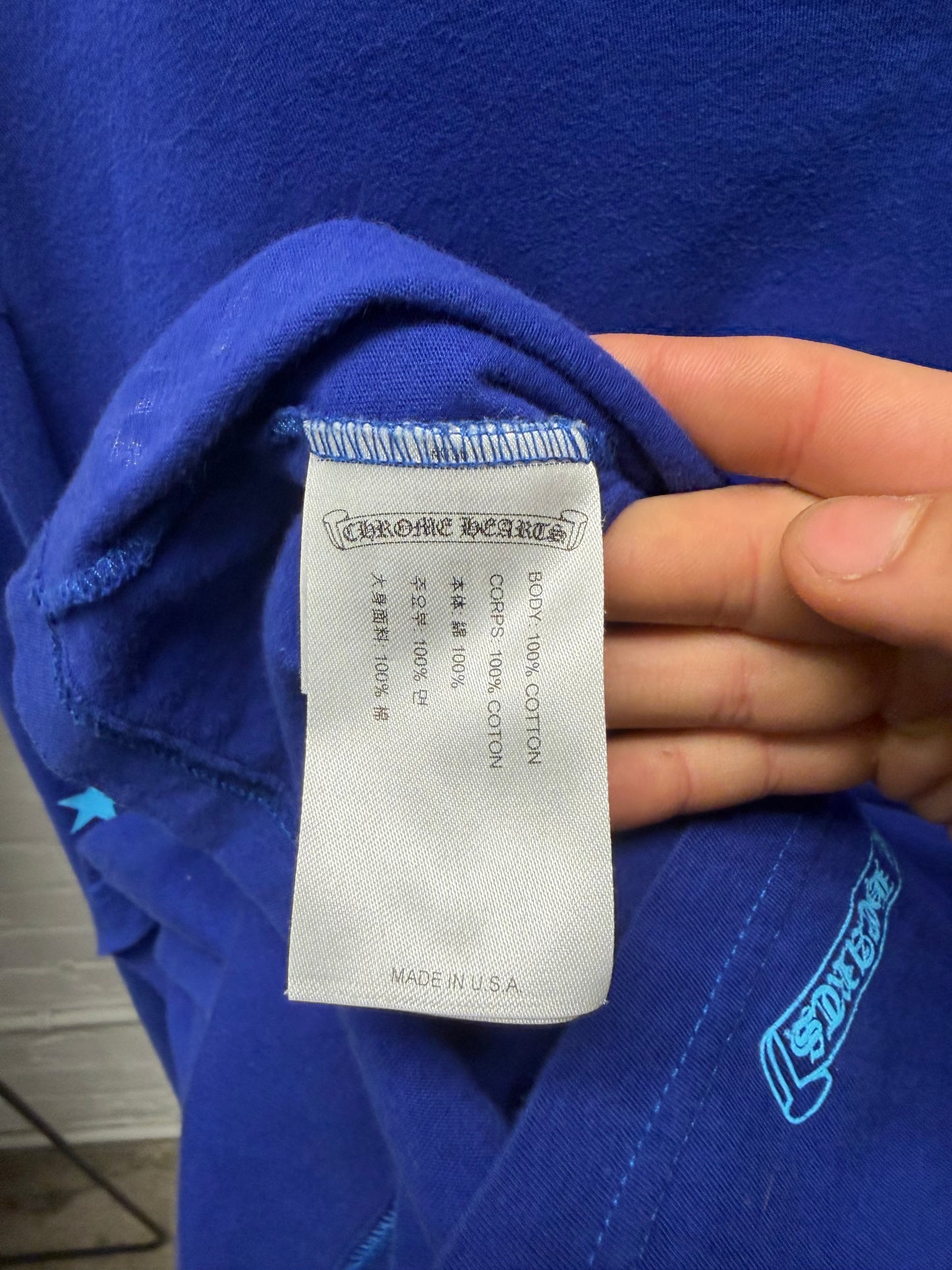 Chrome Hearts ‘Star Logo’ Blue CH Long Sleeve Shirt