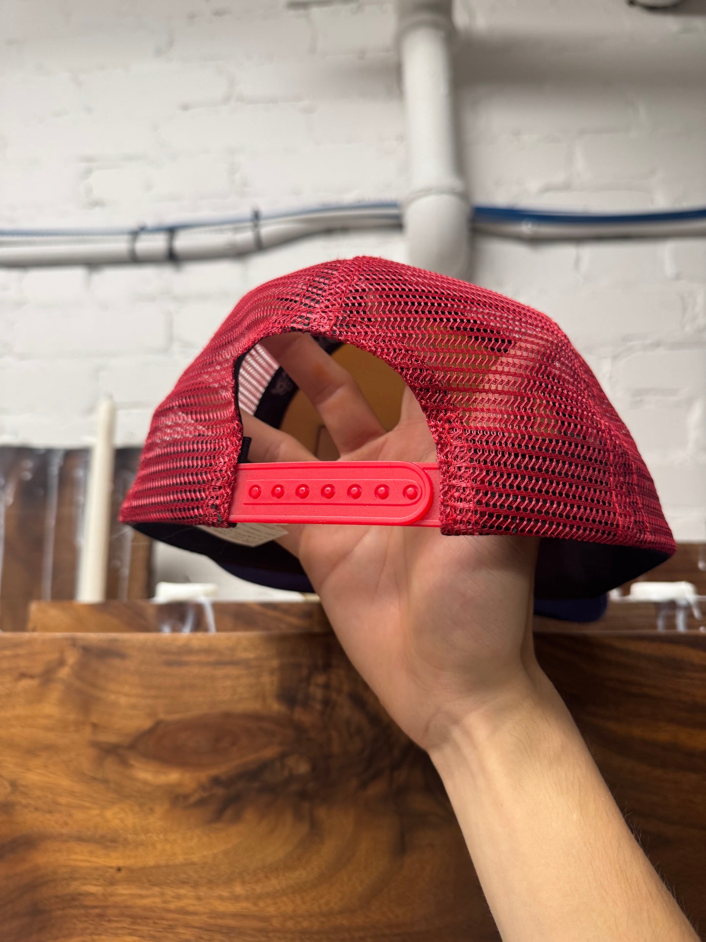 Chrome Hearts ‘Hollywood’ Red/Blue Mesh Trucker Hat