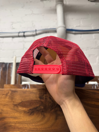 Chrome Hearts ‘Hollywood’ Red/Blue Mesh Trucker Hat