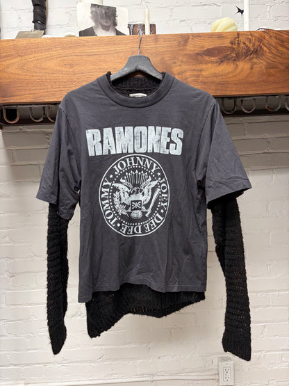AW2023 Undercover ‘The Ramones’ Reversible Layered Knit Long Sleeve Shirt
