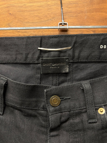 2015 Saint Laurent by Hedi Slimane ‘D02’ Distressed Black Denim