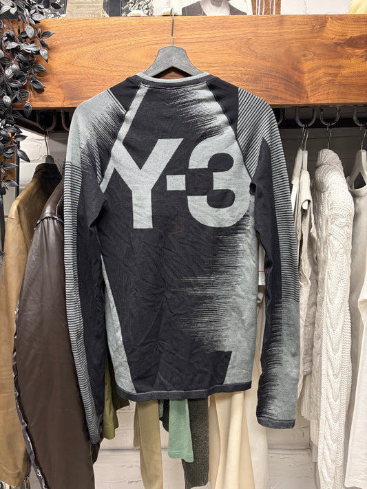 Y-3 by Yohji Yamamoto Ribbed Grey/Black Sweater
