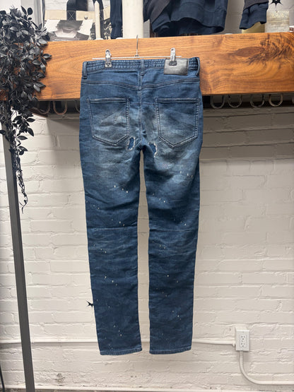 Number (N)ine Distressed Blue Faux Denim