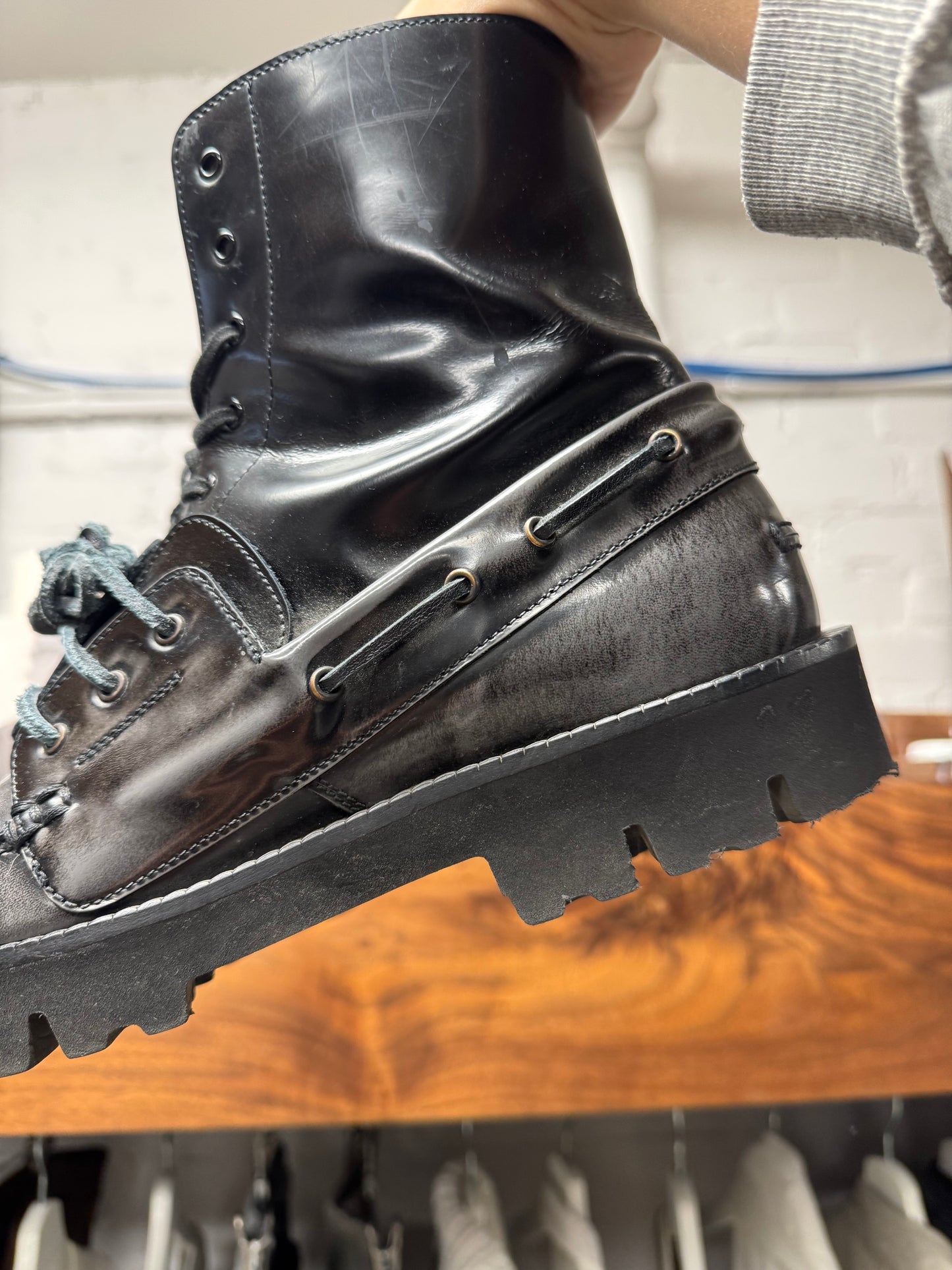Maison Margiela ‘Splice’ Loafer/Combat Leather Boots