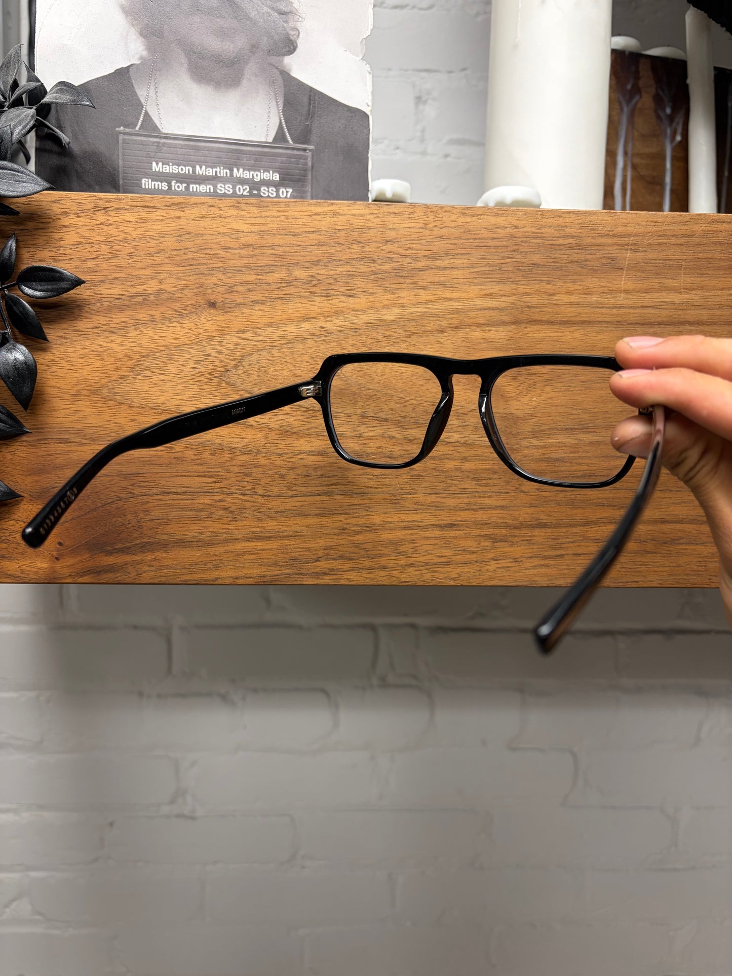 Maison Margiela x Gentle Monster ‘MM0011 01’ Black Acetate Aviator Prescription Glasses Frames
