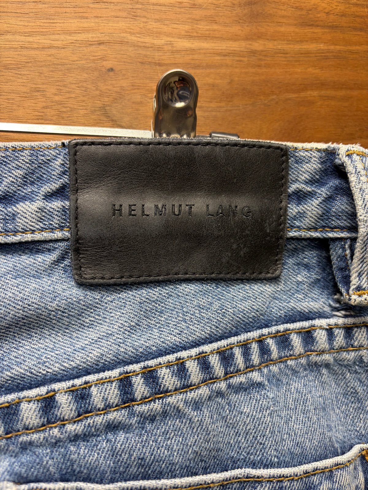 Helmut Lang Classic Blue Washed Bootcut Denim