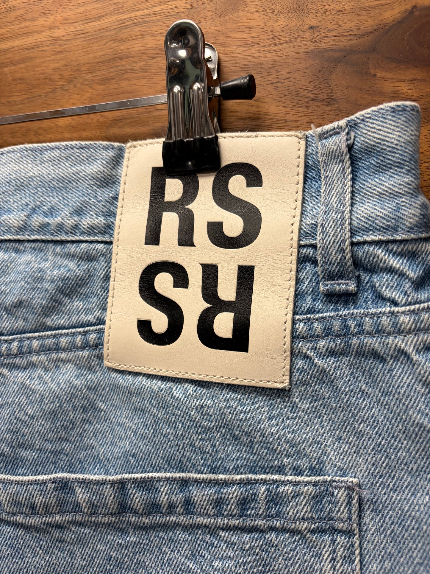 SS2021 Raf Simons ‘Double Layered Distressed Denim Shorts