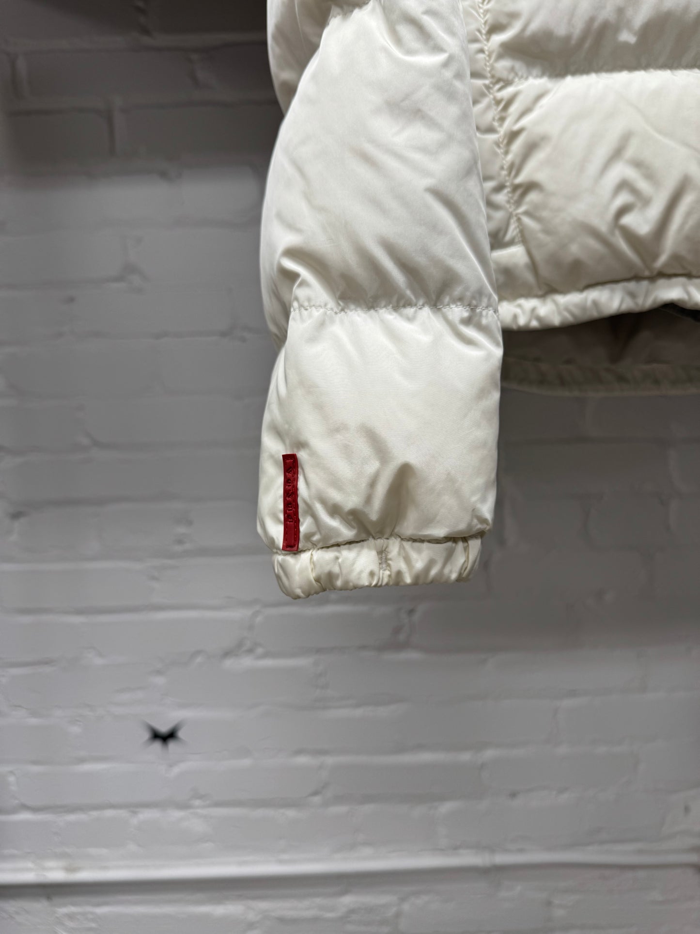 Prada Sport ‘Linea Rossa’ Down Filled White Down Filled Jacket