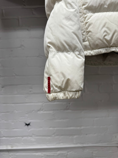 Prada Sport ‘Linea Rossa’ Down Filled White Down Filled Jacket