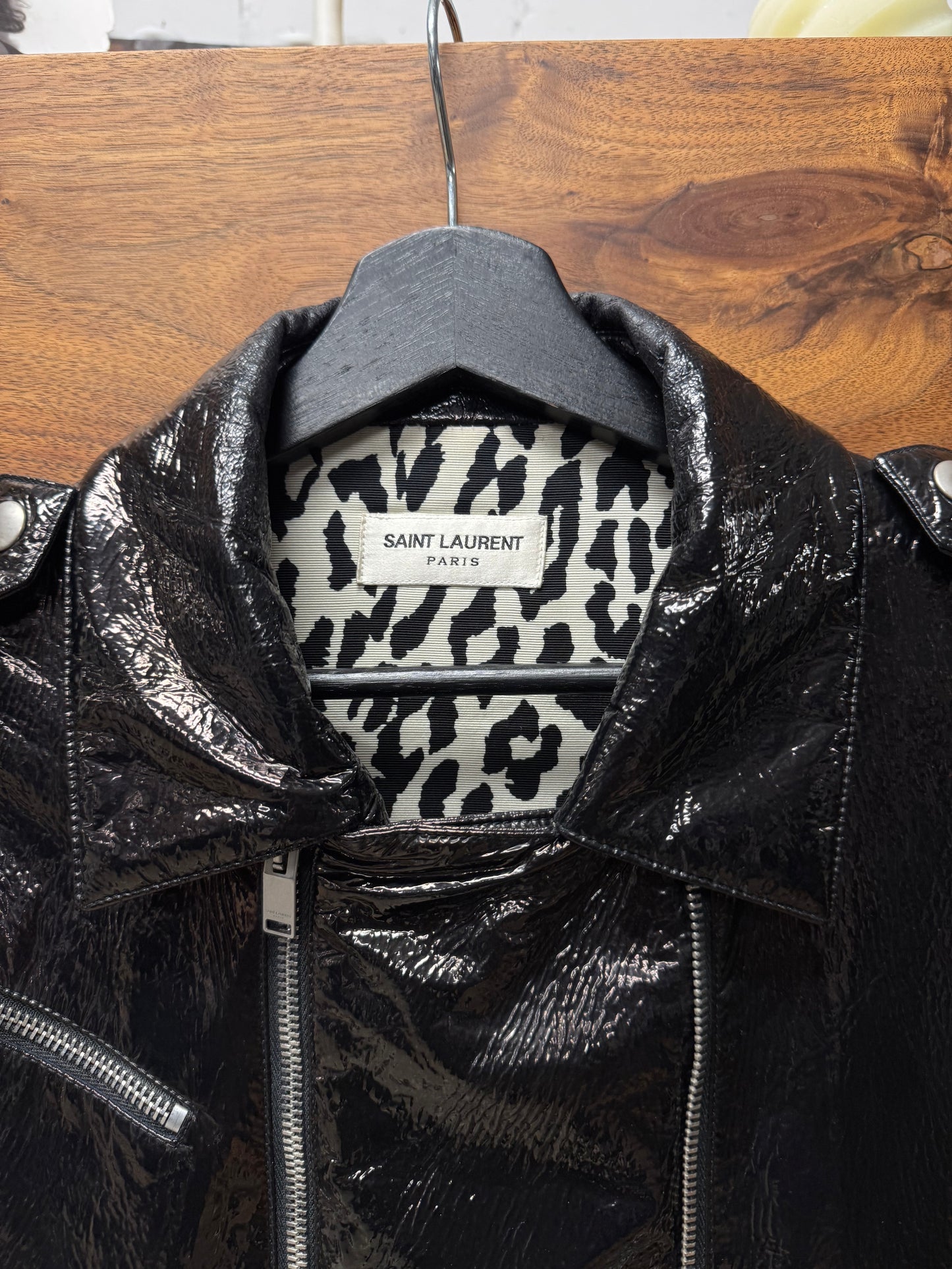 AW2015 Saint Laurent by Hedi Slimane ‘Babycat’ Biker Jacket