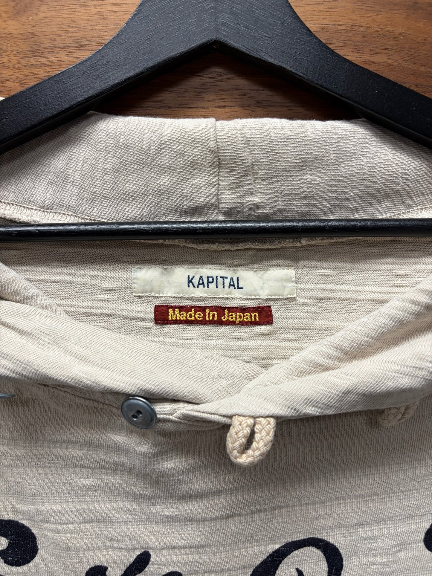 Kapital ‘Surf’ Natural White Cotton Hoodie