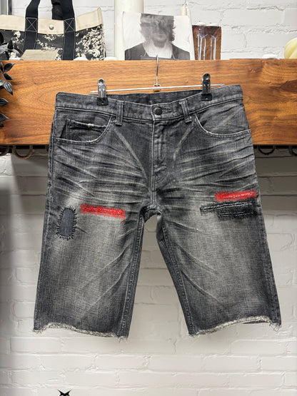 AW2004 Number (N)ine ‘Give Peace a Chance’ Denim Shorts