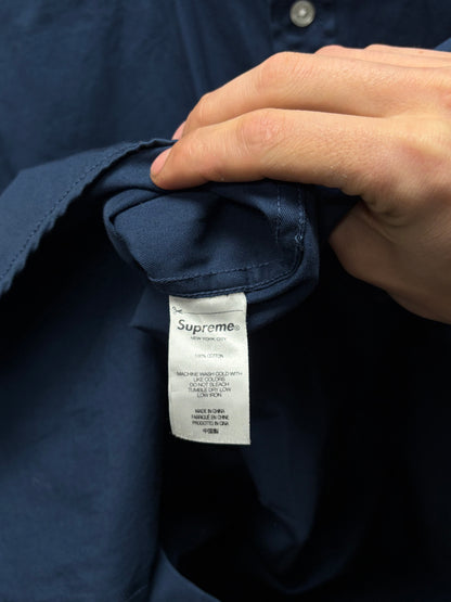 AW2023 Supreme ‘Small Box Logo’ Blue Button Down Shirt