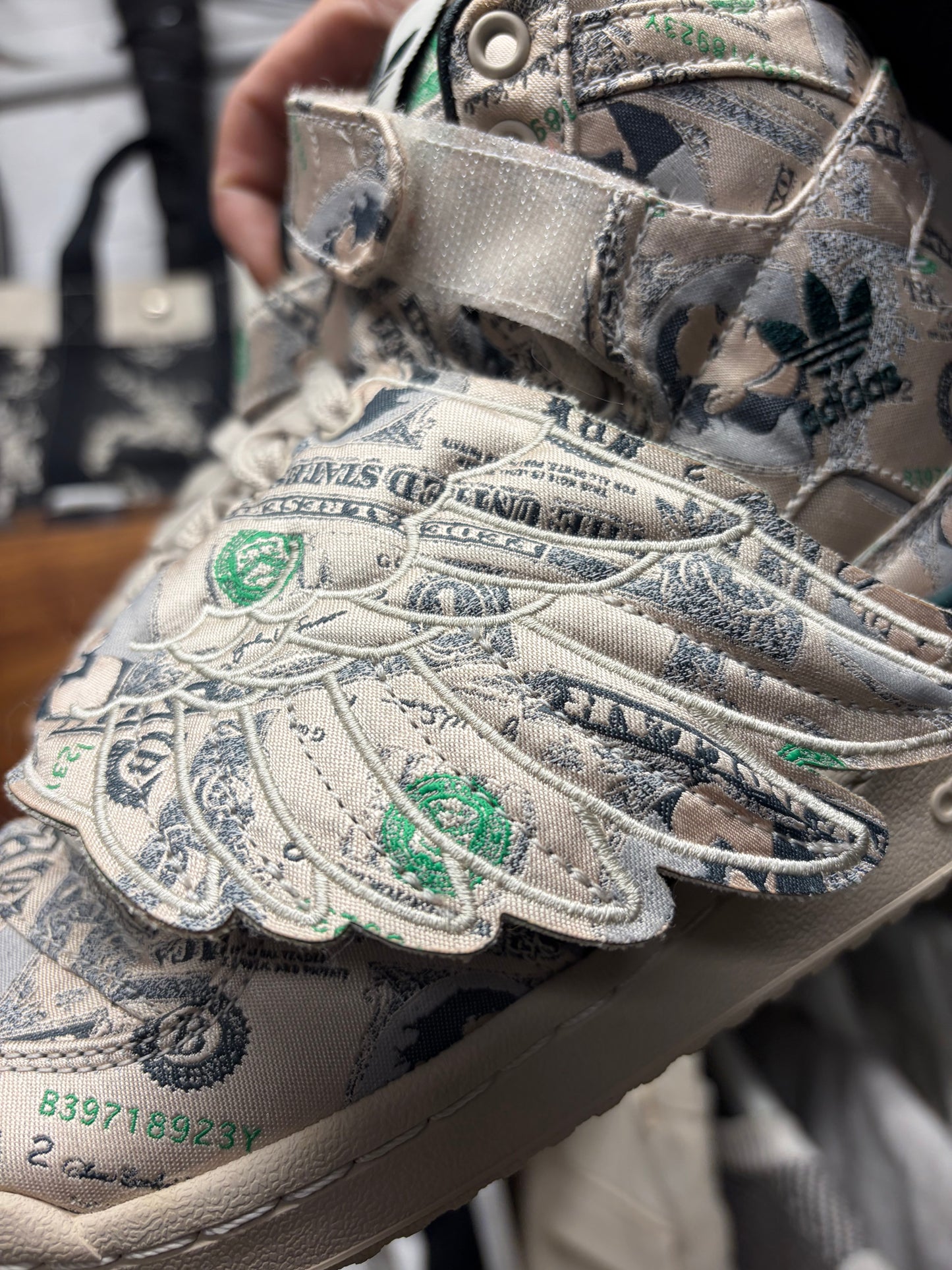 Jeremy Scott x Adidas Forum ‘Wings 1.0’ Money High Top Sneakers