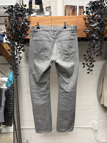 Helmut Lang Faded Grey ‘Classic Raw Denim’ Bootcut Jeans