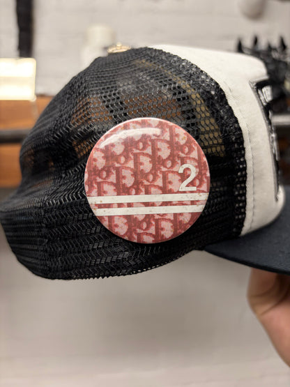 2000s Dior Red/White ‘Trotter Monogram’ Pin