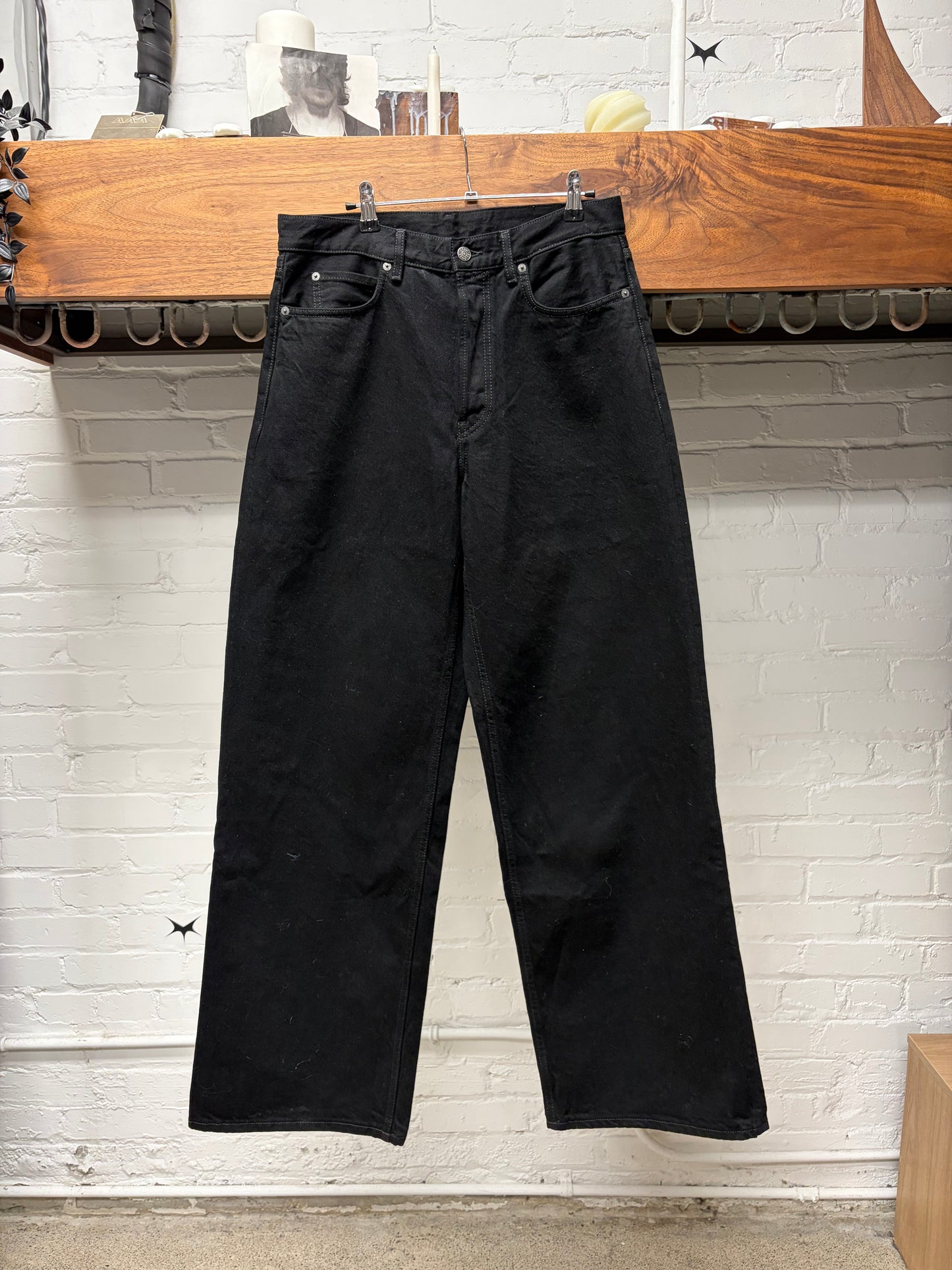 Acne Studios Black Straight Leg Denim