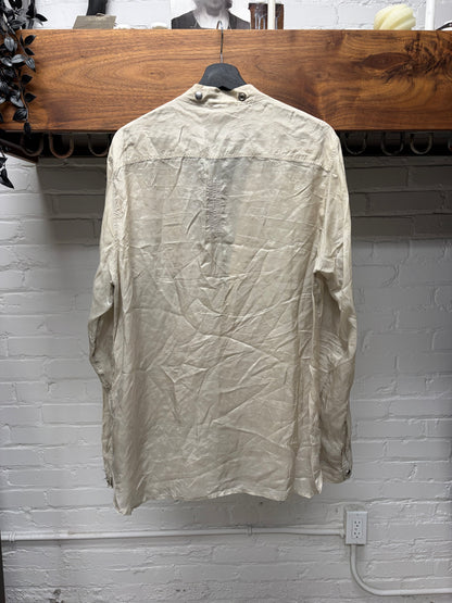 Rick Owens ‘Phlegethon’ Oyster ‘Larry’ Sheer Button Snap Shirt