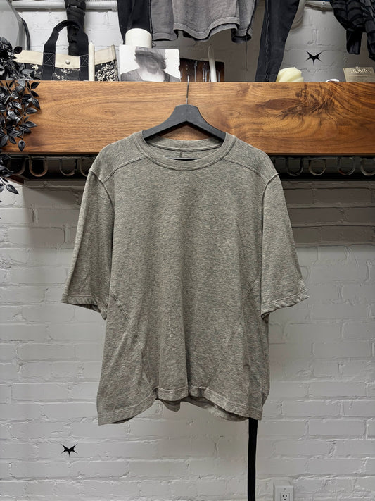 Rick Owens DRKSHDW ‘Temple’ Melange Grey ‘Level’ Oversized T-Shirt