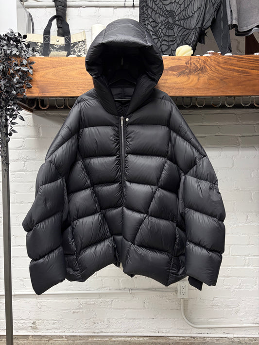 AW2023 Rick Owens Black Jumbo Duvet ‘Peter’ Oversized Down Puffer Jacket