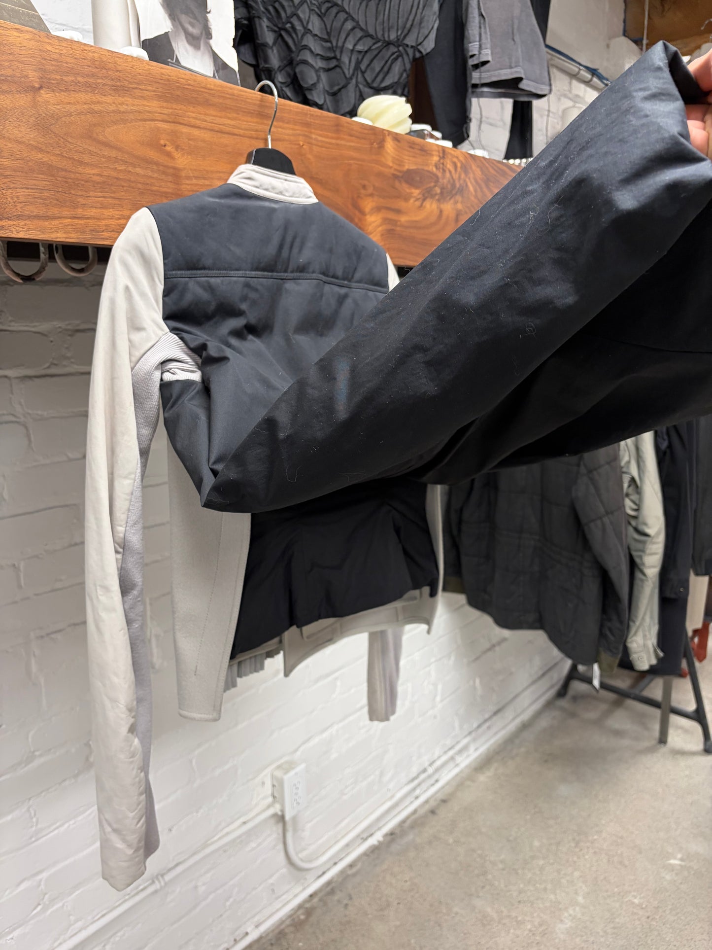 AW2014 Rick Owens ‘Moody’ Cape Back Wool/Leather Moto Jacket