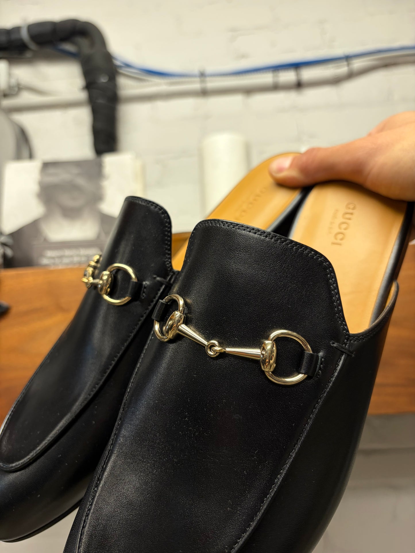 Gucci by Demna ‘Betis Glamour’ Black Leather Horsebit Mules