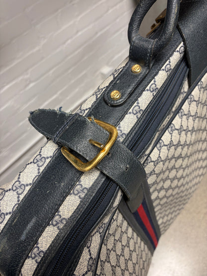 Vintage 1980s Gucci ‘Guccisima’ Monogram Top Handle Canvas Extra Large Luggage Bag