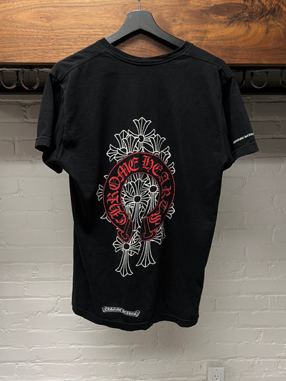 Chrome Hearts ‘Cemetery’ Cross Horseshoe Logo T-Shirt