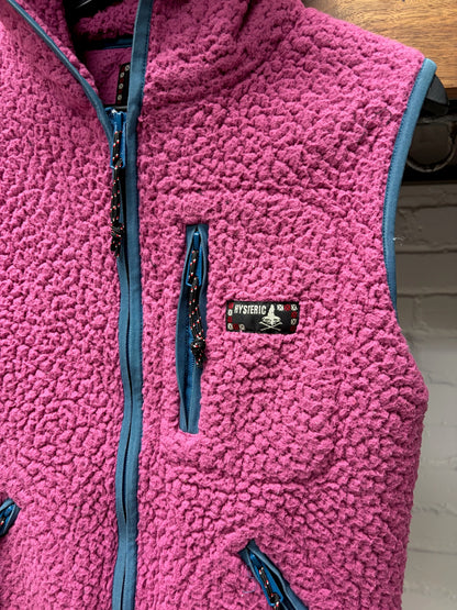 2000s Hysteric Glamour Sleeveless Hooded Zip-Up Fleece