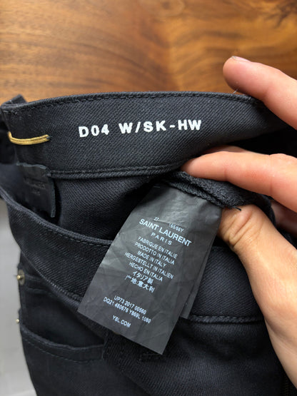 2017 Saint Laurent ‘D04’ Black Skinny Jeans