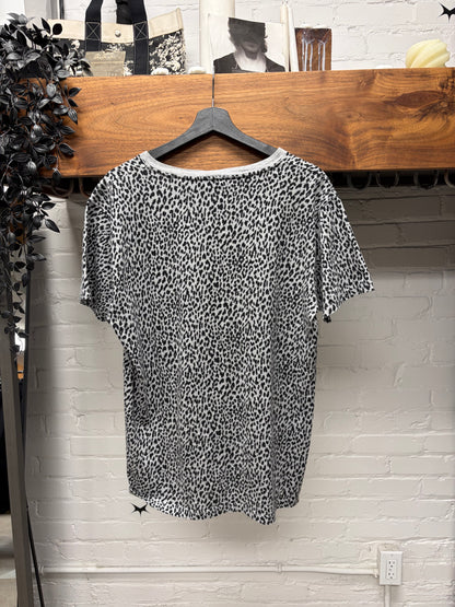 2014 Saint Laurent ‘Babycat’ Leopard Print Graphic T-Shirt
