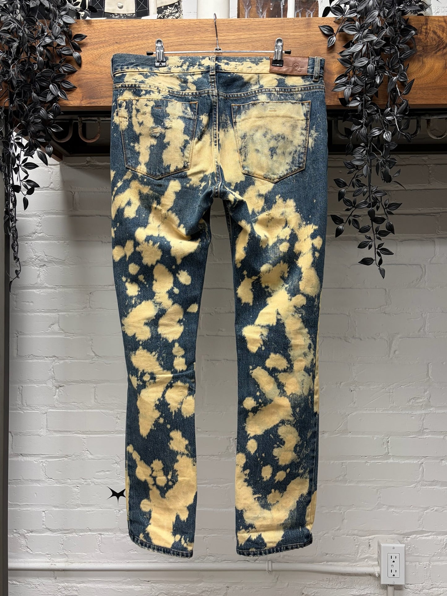 Alexander McQueen Bleach Dyed Skinny Jeans