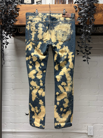 Alexander McQueen Bleach Dyed Skinny Jeans