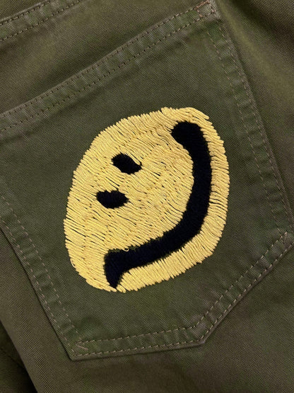 Kapital ‘Smiley’ Green Graphic Denim