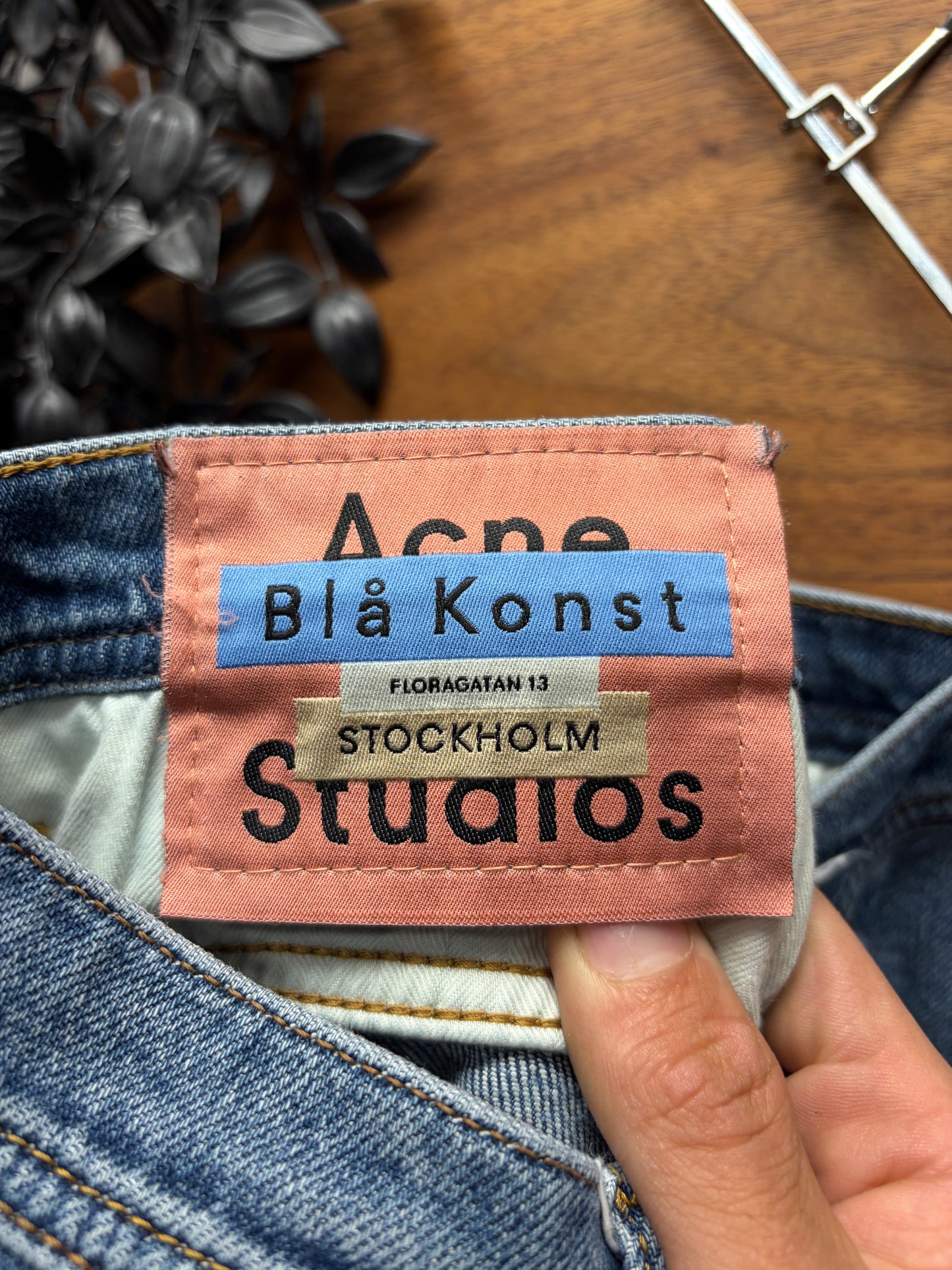 Acne Studios River Mid Blue Wash Skinny Jeans