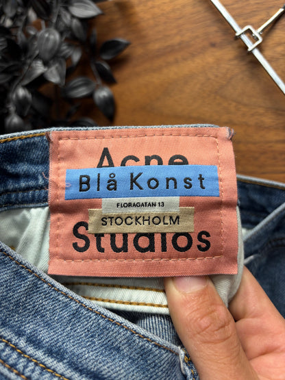 Acne Studios River Mid Blue Wash Skinny Jeans