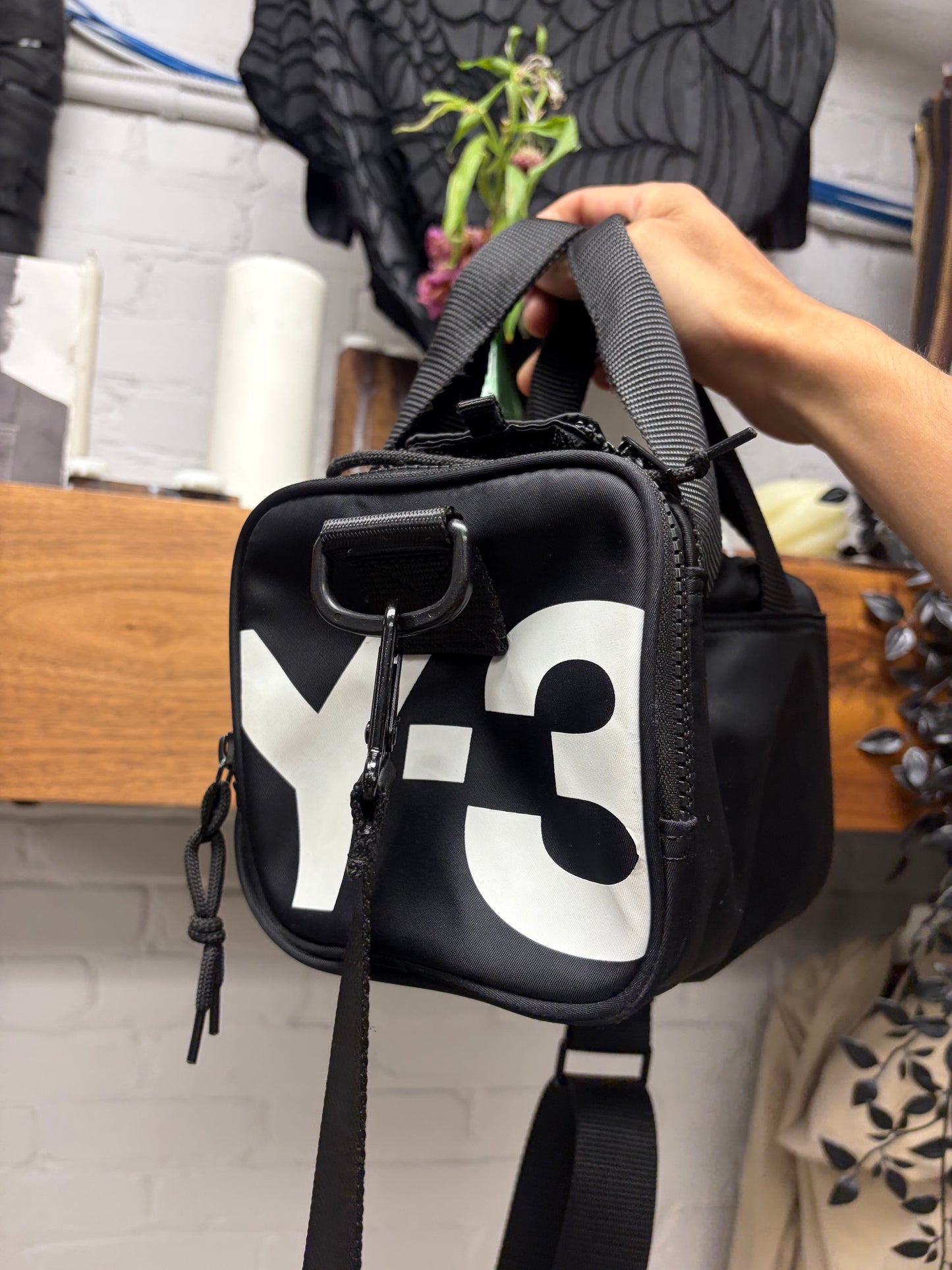 Y-3 by Yohji Yamamoto Black/White Camera Bag