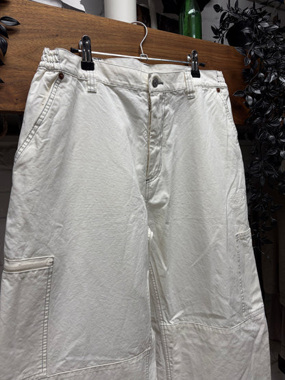 2024 Maison Margiela ‘Double Knee’ White Straight Leg Cargo Denim