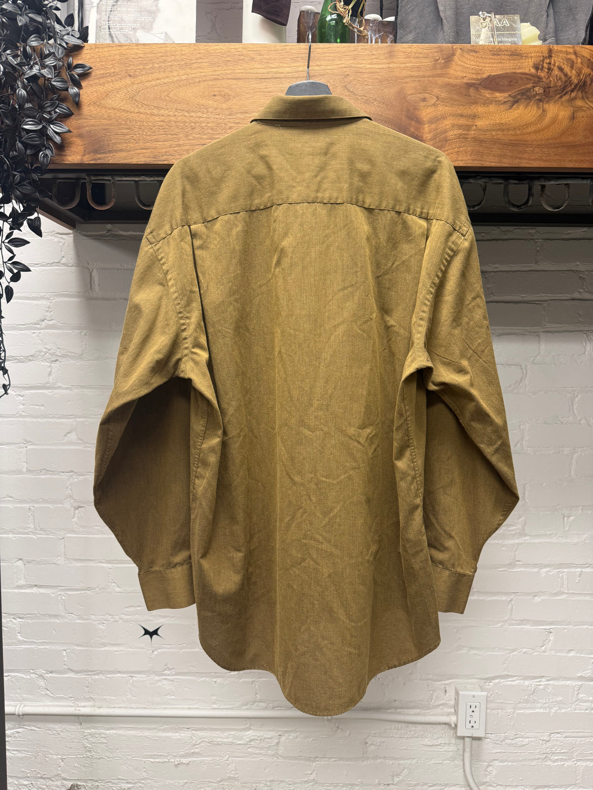 Vintage Christian Dior Caramel Brown Button Up Shirt