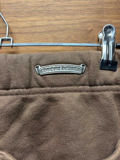 Chrome Hearts ‘Slo Ride’ Brown Cotton Embroidered Logo Sweat Shorts