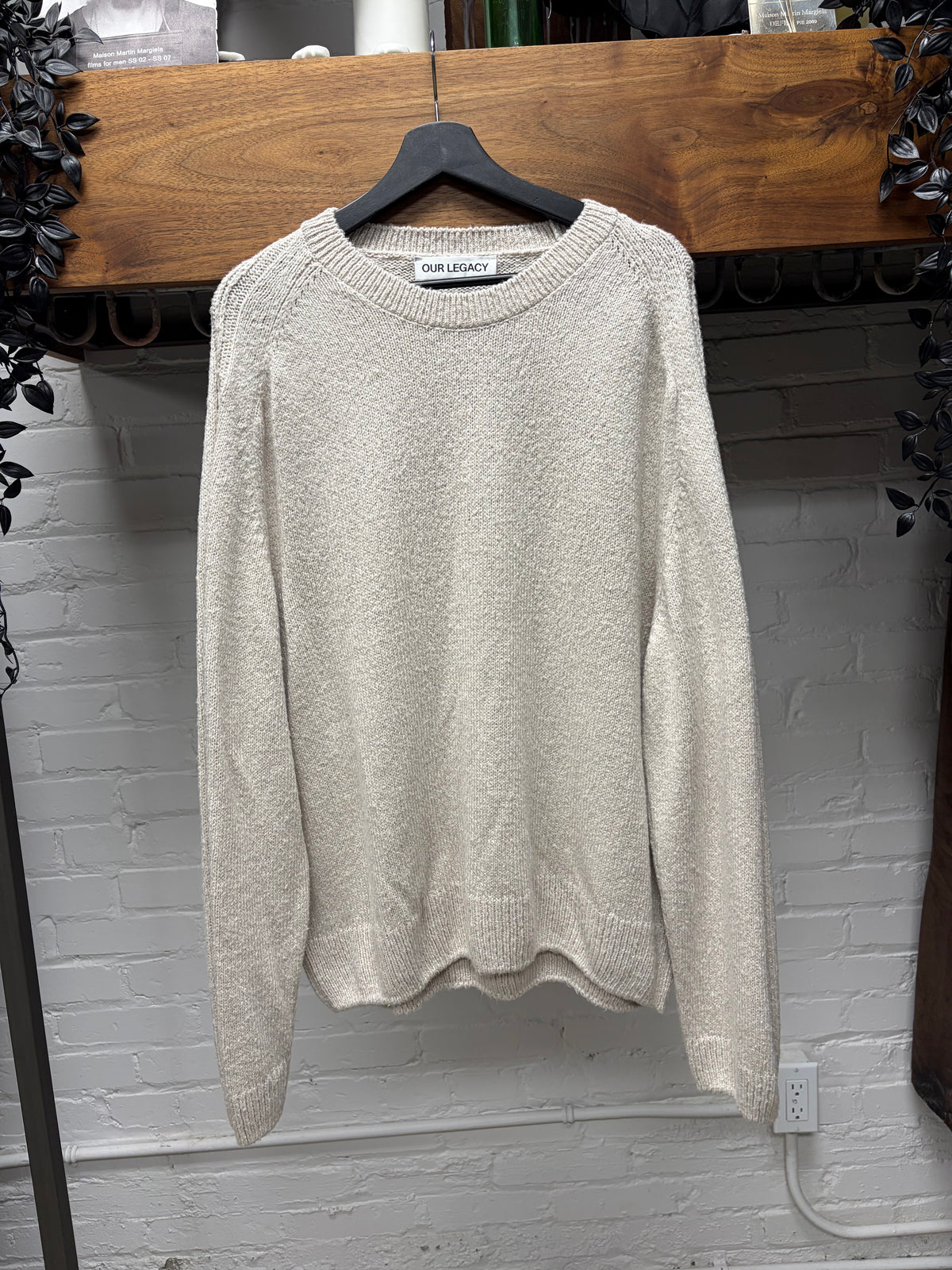 Our Legacy ‘True Roundneck’ Cream Wool Knit Sweater