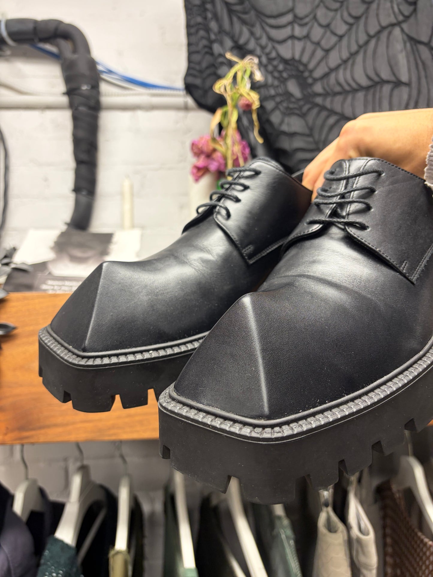 Balenciaga Black Leather ‘Rhino’ Derbys