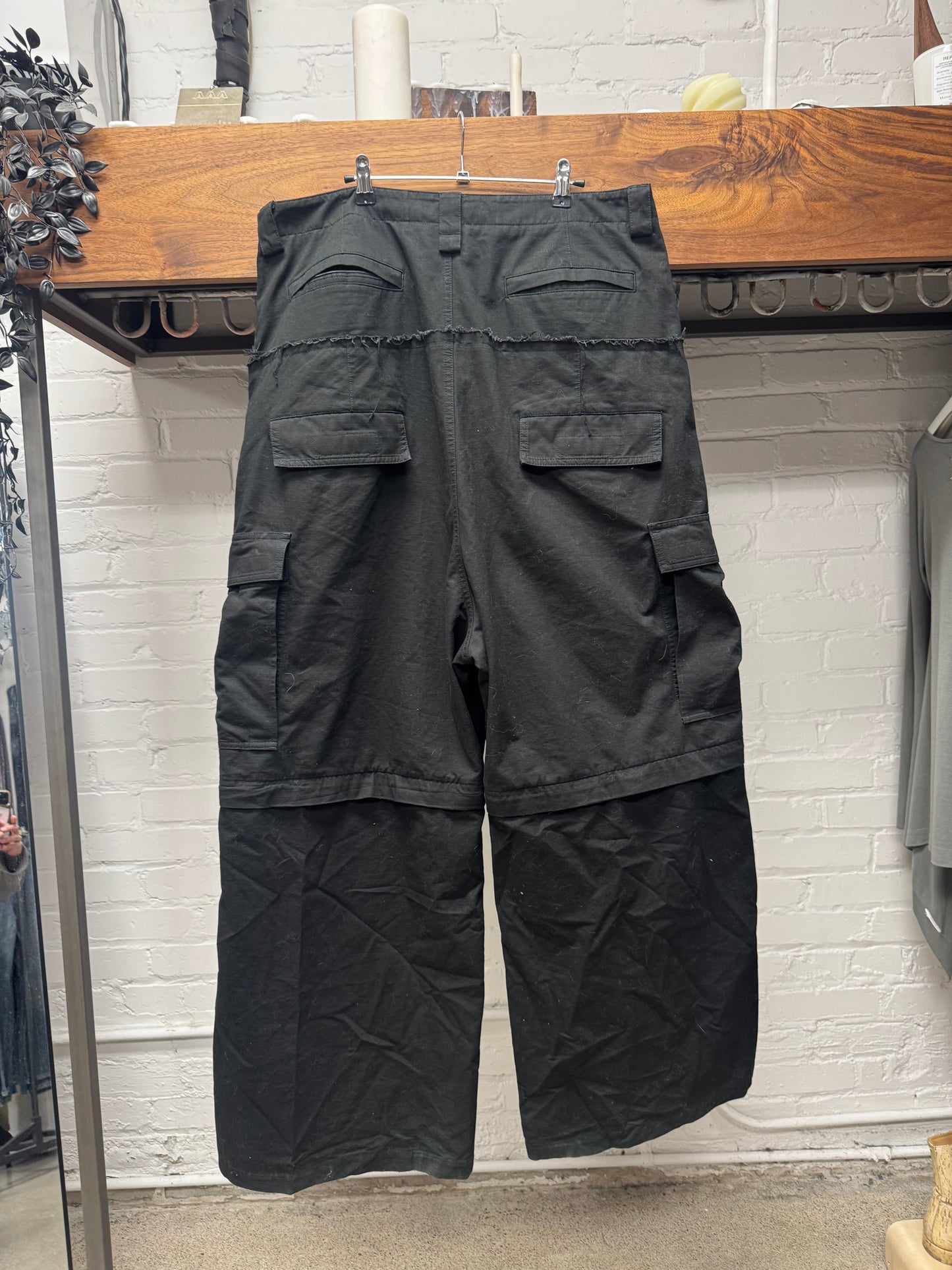AW2024 Balenciaga ‘Cut Up’ Double Waisted Ripstop Cargo/Denim
