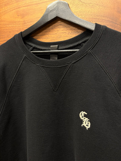 Chrome Hearts ‘Slo Ride’ Black CH Embroidered Logo Cutoff Sweatshirt