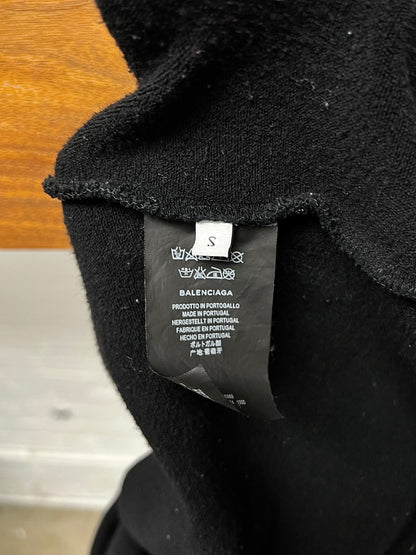 2017 Balenciaga ‘Simple Logo’ Black Zip-Up Hoodie